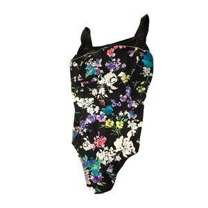 It Figures! 22W Floral One Piece Swimsuit Tummy Control Plus Size Women's